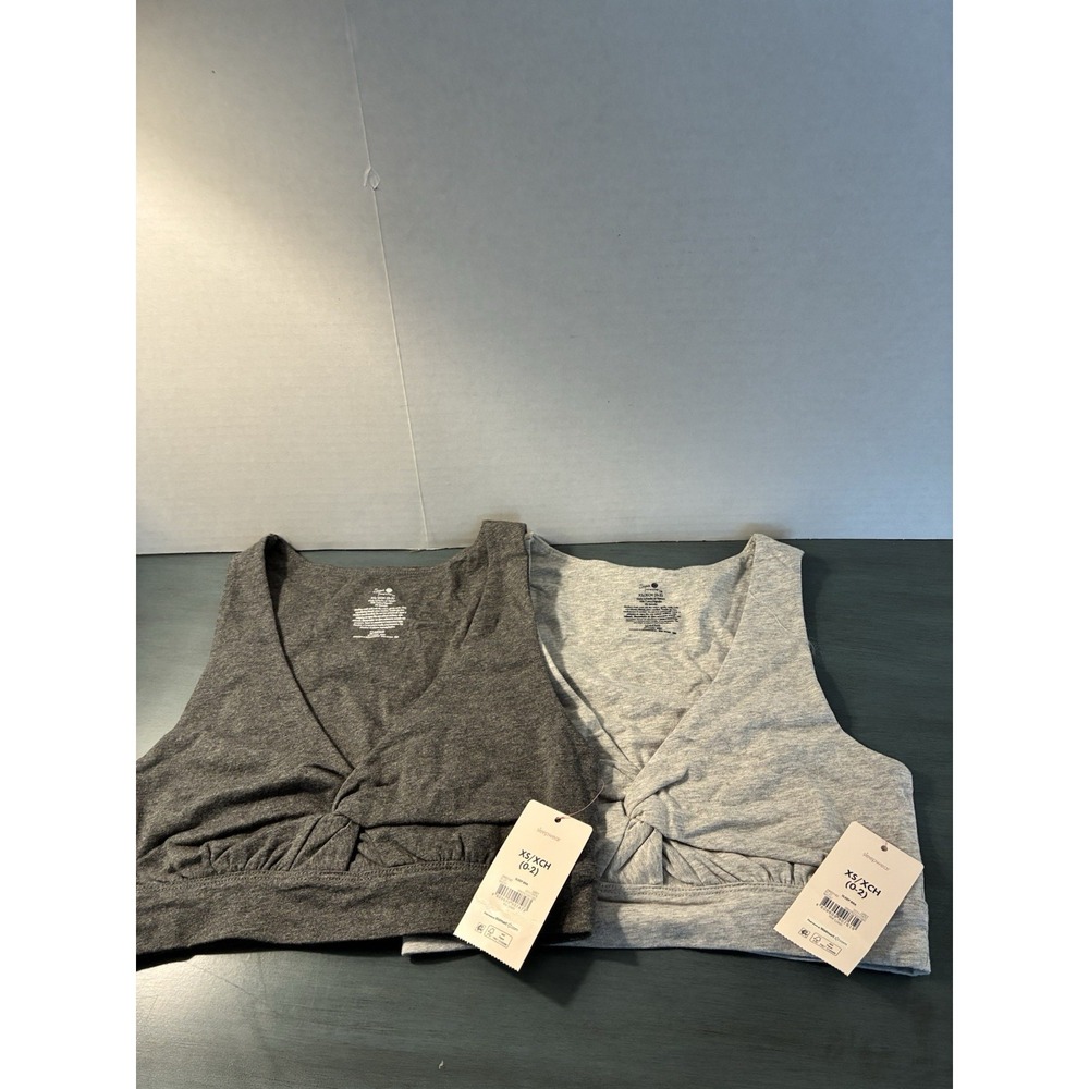 NWT Secret Treasures 2 Pack Sleep Bras XS 0-2 Gray Lounge‎ Comfort Soft Cozy